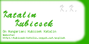 katalin kubicsek business card